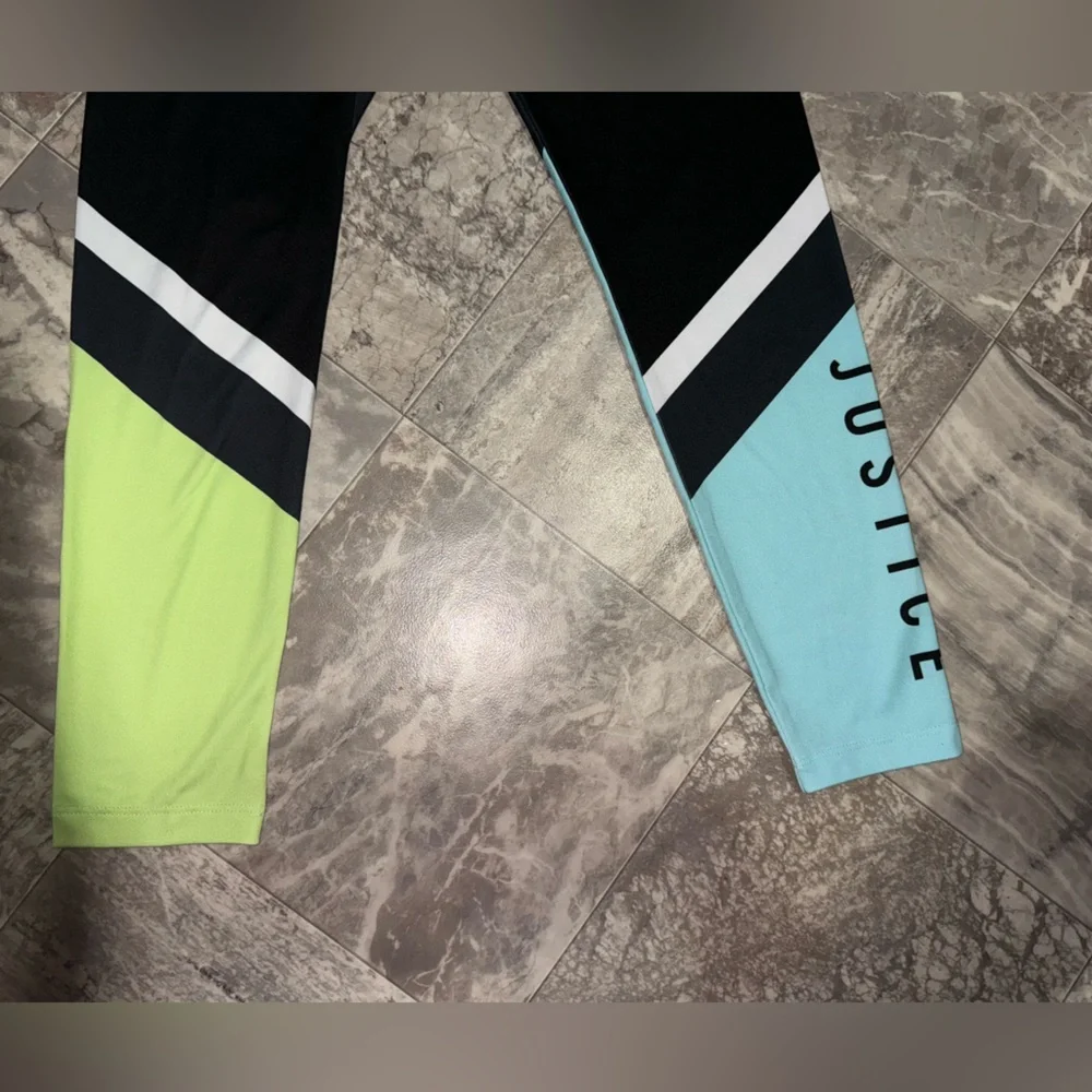 Justice Girls Collection X Colorblock Active Leggings Size 10